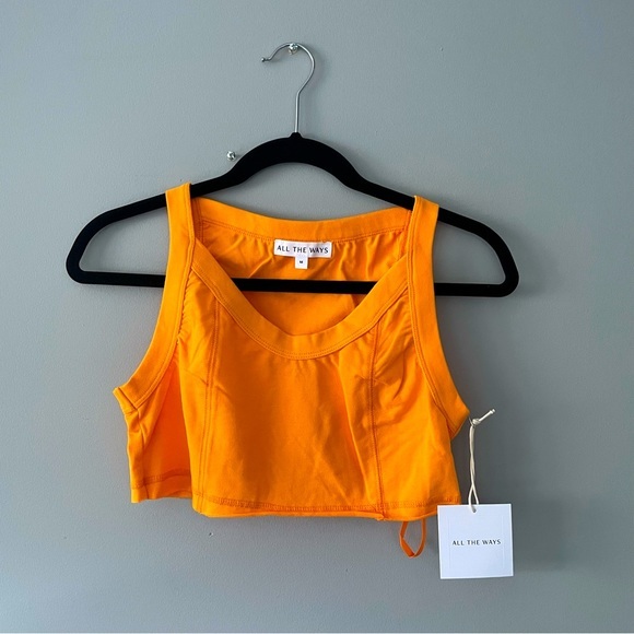 Revolve x ALL THE WAYS Orange Odell Crop Top—Size M NWT - Picture 7 of 9